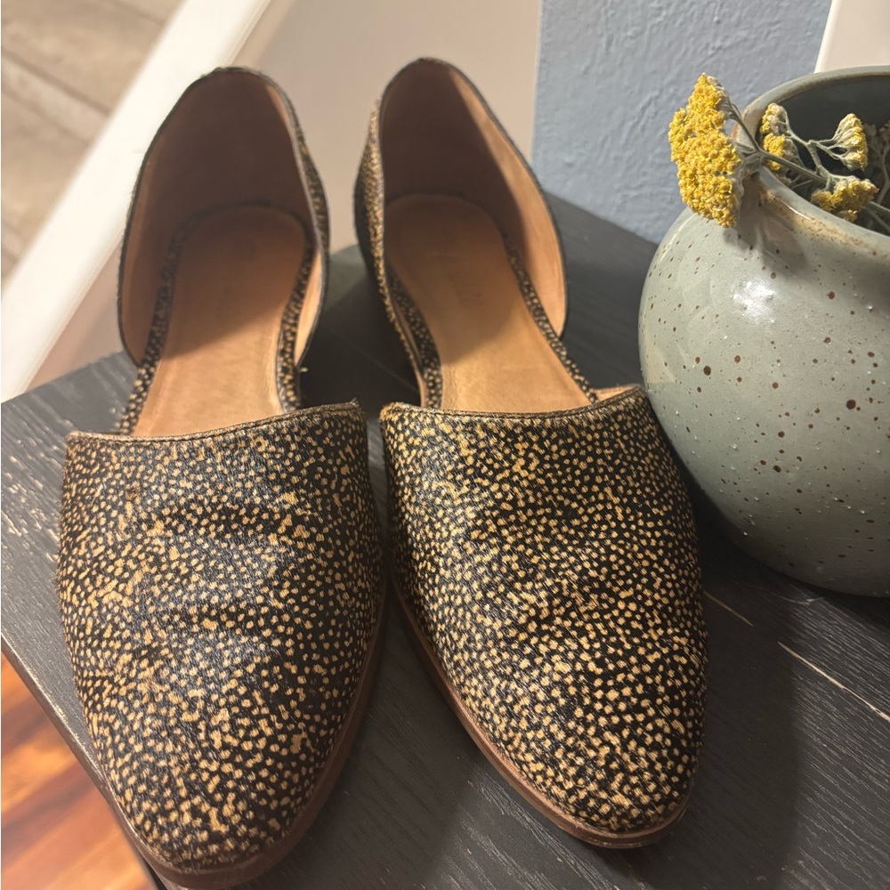1/2 off sale! Madewell D’Orsay flat in dotted calf hair